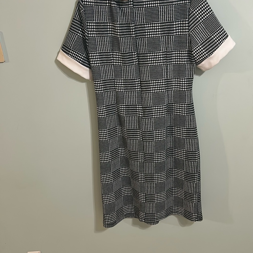 Classic Black and White Checkered Dress